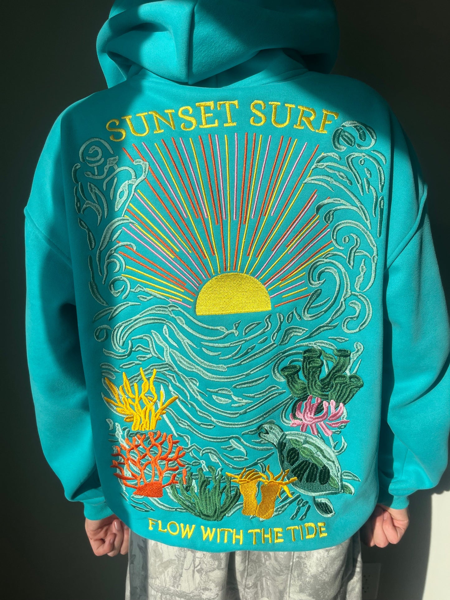 Under The Sea Embroidery Hoodie 🌊🐟🪸