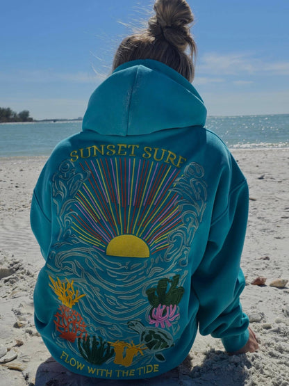 Under The Sea Embroidery Hoodie 🌊🐟🪸