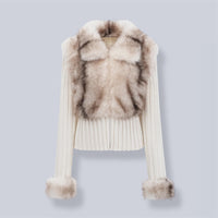 KNITTED FUR CARDIGAN