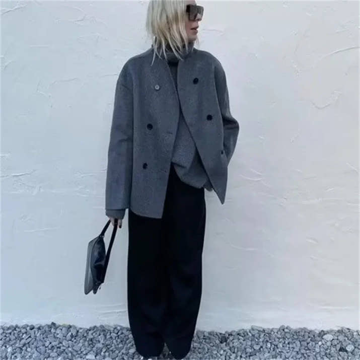 Trendy Dubbelknop Jacket