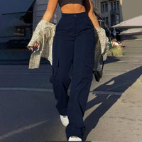 Hoge Taille Cargo Broek voor Dames