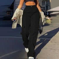 Hoge Taille Cargo Broek voor Dames