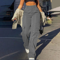 Hoge Taille Cargo Broek voor Dames