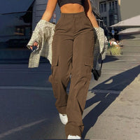 Hoge Taille Cargo Broek voor Dames