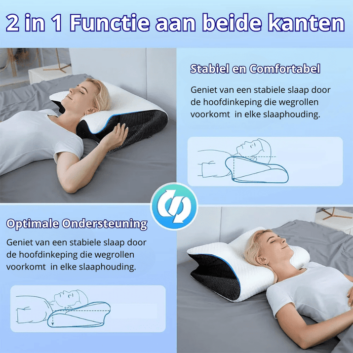 Dubbelzijdig Nek Kussen met Arm Ruimte